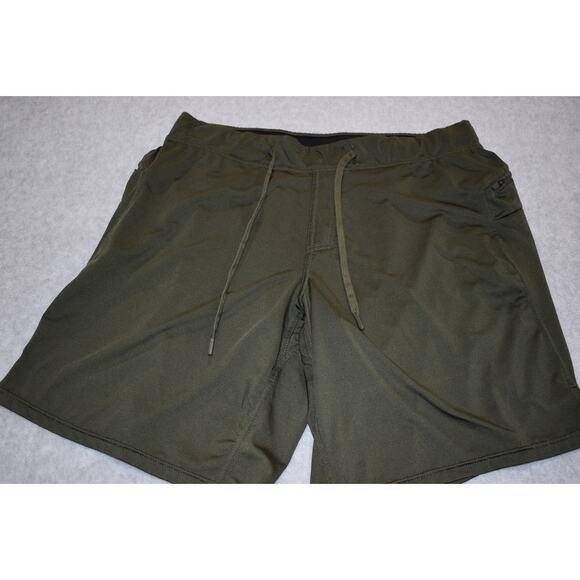 Hylete Shorts Men Size Large Above Knee Gym Workout 9" Inseam Green Draw Strings - Picture 1 of 6